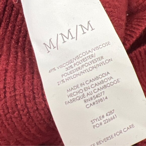 CABI Pushover Pullover Turtleneck Sweater in Firebrick Red Sz M #4287 EUC - Picture 5 of 5